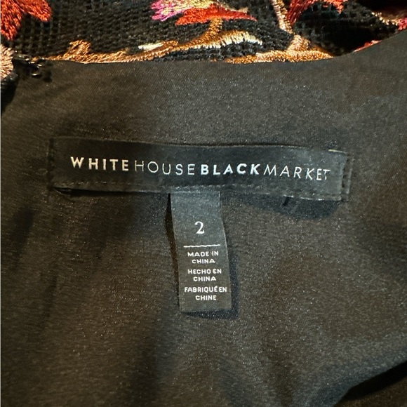 White House Black Market Embroidered Floral Sheath Dress - Picture 2 of 8